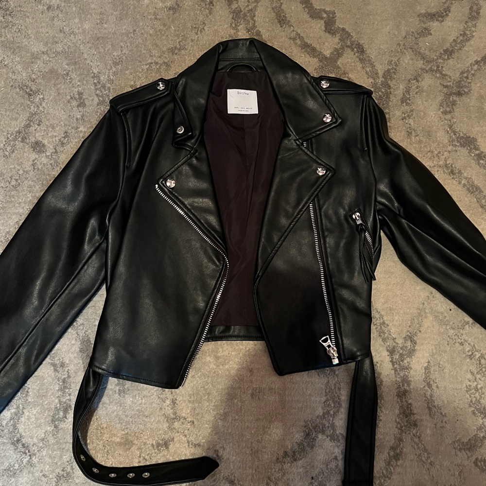 BERSHKA faux leather jacket